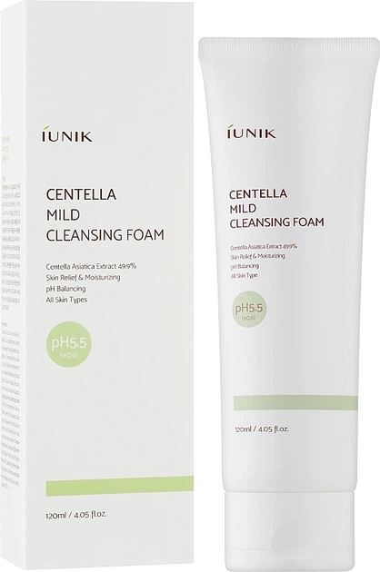 М'яка очищувальна пінка з центелою - iUNIK Centella Mild Cleansing Foam 120ml (1084018-77490) - Фото 2 М'яка очищувальна пінка з центелою - iUNIK Centella Mild Cleansing Foam 120ml (1084018-77490) - изображение 2