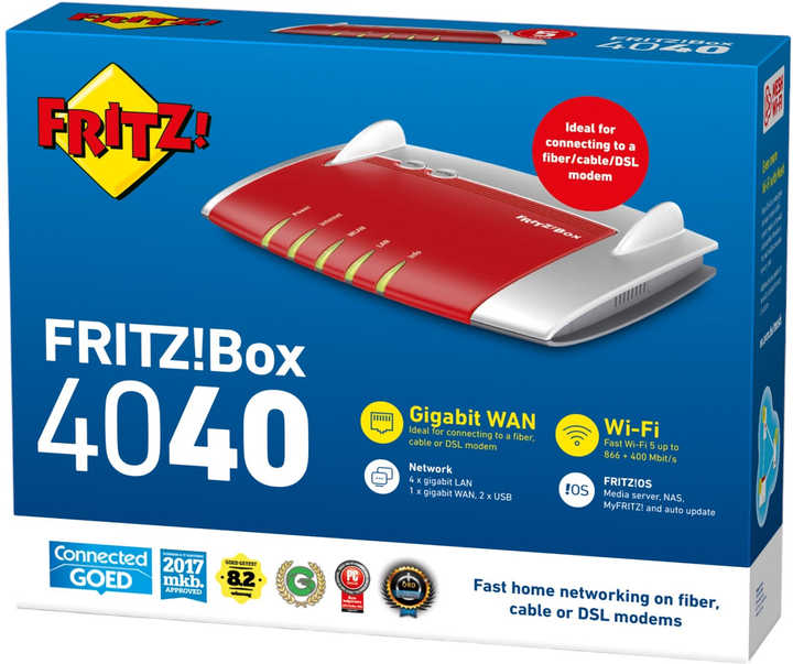 Маршрутизатор AVM FRITZ!Box 4040 (20002763) - зображення 3