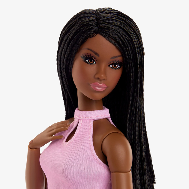Кукла Барби коллекционная Темнокожая с афрокосичками Barbie Signature Looks Modern Y2K Fashion, Long Black Hair with Braids #21 (HRM13) - Фото 5 Кукла Барби коллекционная Темнокожая с афрокосичками Barbie Signature Looks Modern Y2K Fashion, Long Black Hair with Braids #21 (HRM13) - изображение 5