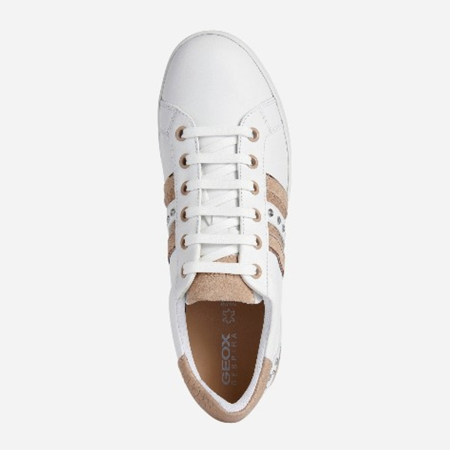 Sneakersy damskie Geox D151BA08541-C1Z5Q 40 26 cm Biały/Beżowy (8050036517333) - obraz 4