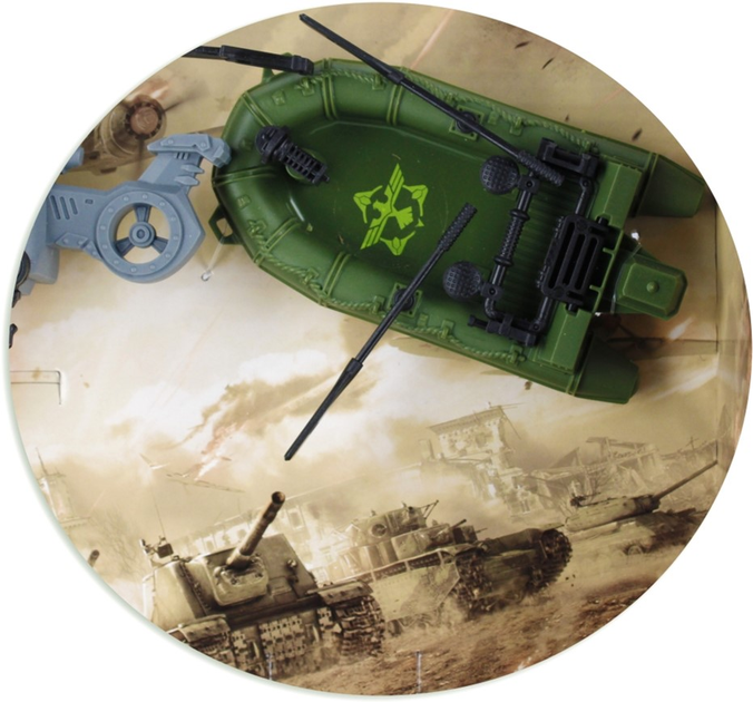 Zestaw pojazdów wojskowych Mega Creative Samochód + Helikopter + Wieża obserwacyjna + Ponton z figurkami i akcesoriami (5905523606591) - obraz 10