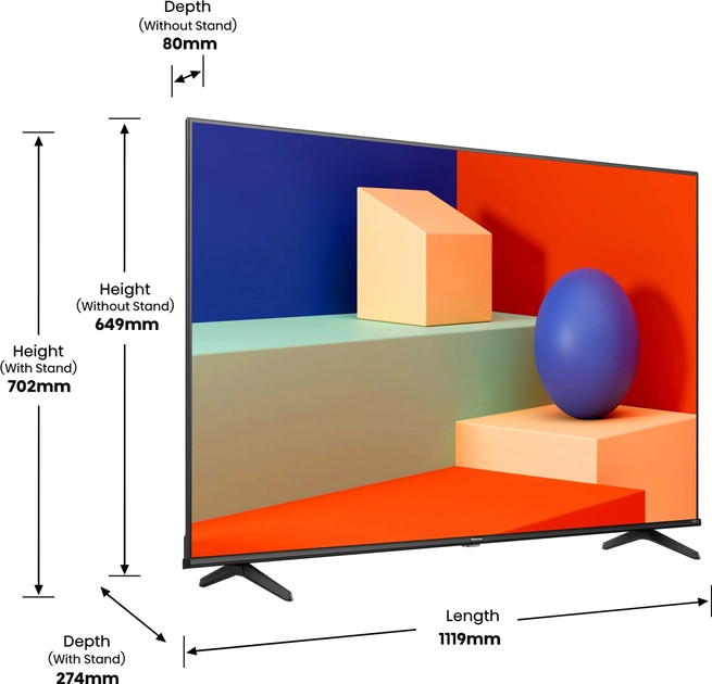 Телевізор HISENSE 50A6K Smart TV - изображение 9