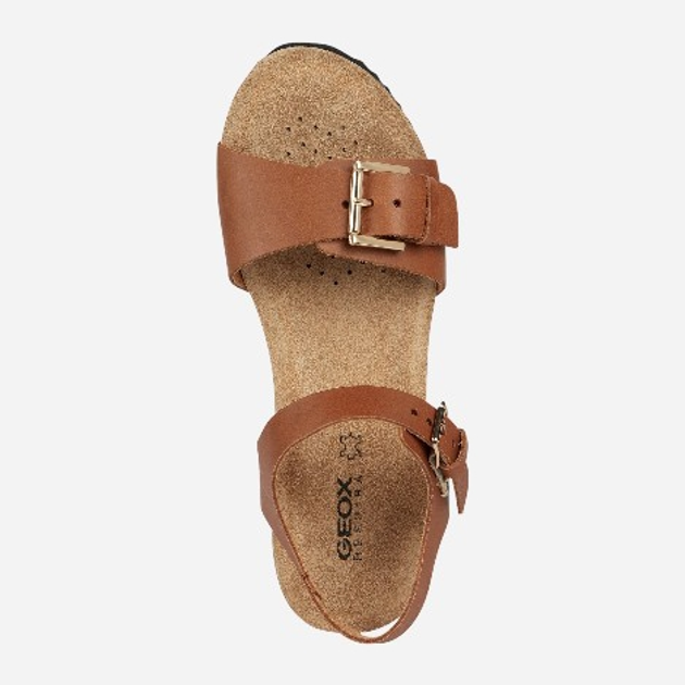 Sandały damskie na koturnie Geox D35LVD00043-C5006 40 26 cm Camel (8056206031982) - obraz 4