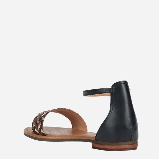 Sandały damskie z zakrytą piętą Geox D35LXM01JN6-C9258 38 24.7 cm Czarny/Złocisty (8056206034020) - obraz 3