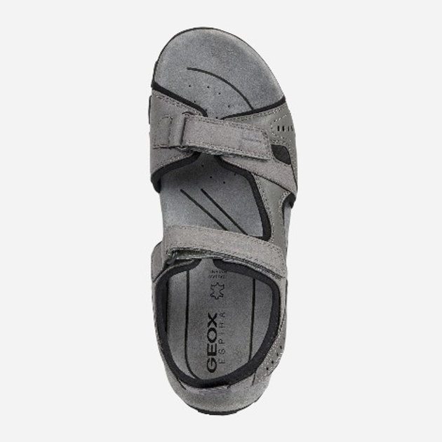 Sandały męskie sportowe Geox U4224A0AU54-C1006 45 30 cm Szare (8054730480511) - obraz 4