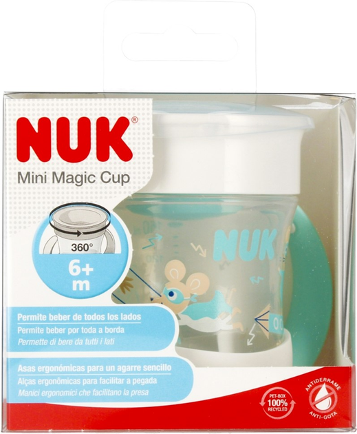 Кружка-непроливайка Nuk Mini Magic Cup Бірюзова 160 мл (4008600441571) - зображення 1