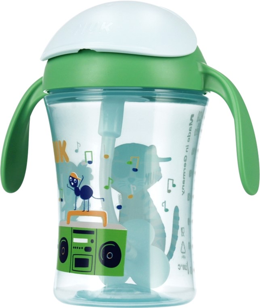 Кружка з трубочкою Nuk Motion Cup Зелена 230 мл (4008600442271) - зображення 3