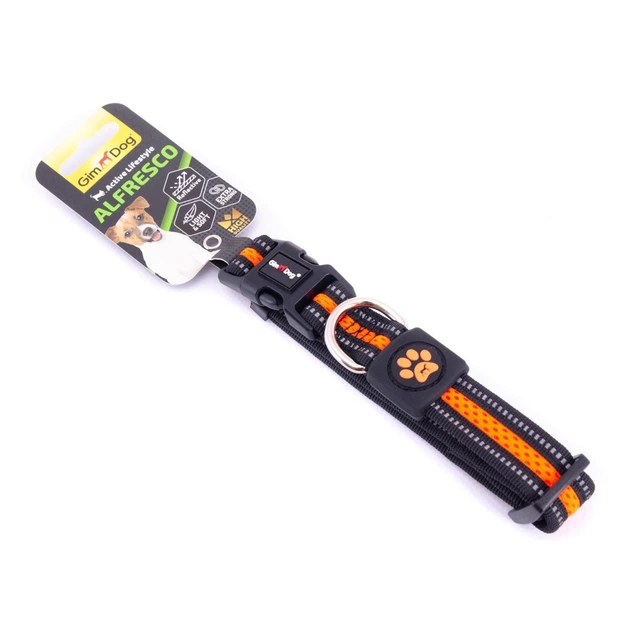 Ошейник GimDog Alfresco двойной 35-51см/25мм, оранжевый - изображение 2