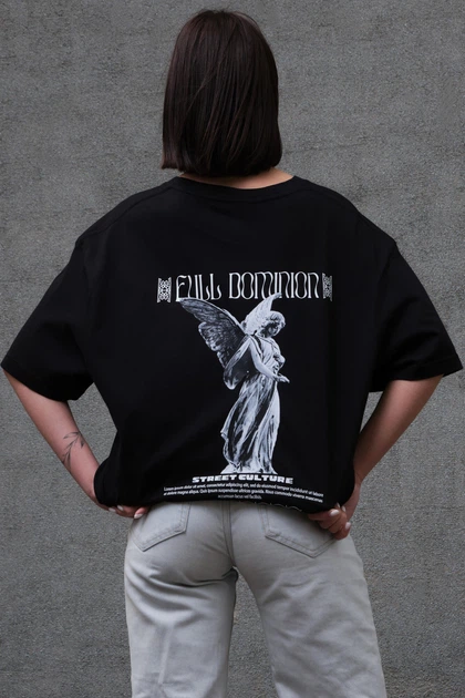 Жіноча Оверсайз Футболка З Принтом Without Dominion Black 2XL/3XL (8049255) - Фото 1 Жіноча Оверсайз Футболка З Принтом Without Dominion Black 2XL/3XL (8049255) - изображение 1