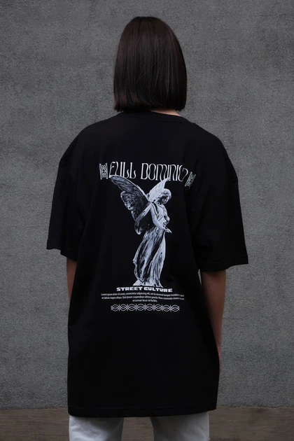Жіноча Оверсайз Футболка З Принтом Without Dominion Black 2XL/3XL (8049255) - Фото 2 Жіноча Оверсайз Футболка З Принтом Without Dominion Black 2XL/3XL (8049255) - изображение 2