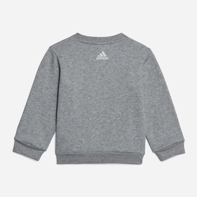 Dres chłopięcy (bluza bez kaptura + spodnie) adidas I Lin FL Jog HR5882 80 cm Szary/Czarny (4066748142125) - obraz 3