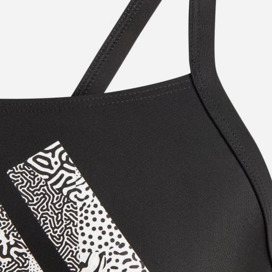 Strój kąpielowy jednoczęściowy dziecięcy dla dziewczynki adidas Big Logo Suit HS2213 128 cm Czarny (4066752817859) - obraz 8