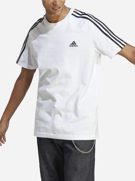 Футболка бавовняна довга чоловіча Adidas M 3S SJ T IC9336 3XL Біла (4065432961332) - зображення 1