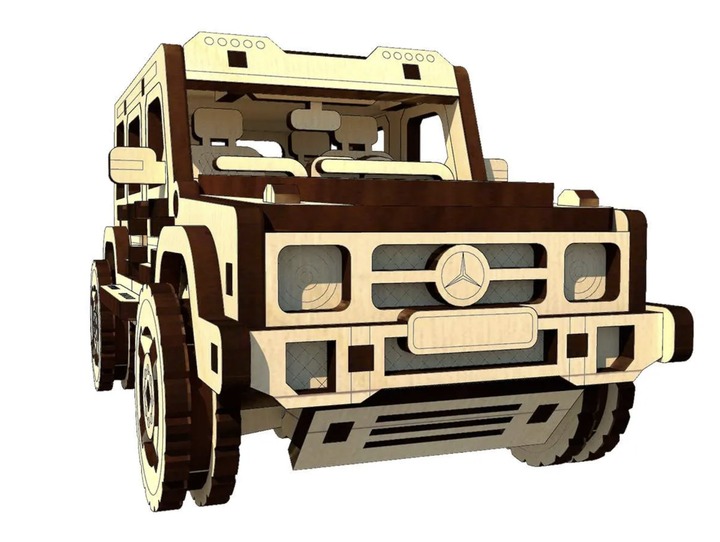 3D Механический Пазл Конструктор Из Дерева Pazly Mercedes G-Class Гелик 156 деталей - Фото 6 3D Механический Пазл Конструктор Из Дерева Pazly Mercedes G-Class Гелик 156 деталей - изображение 6