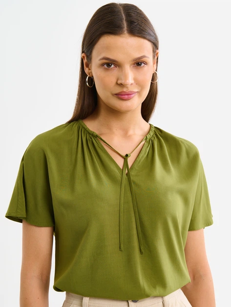 Bluzka damska z krótkim rękawem Big Star Kortini M Khaki (5900714722562) - obraz 1
