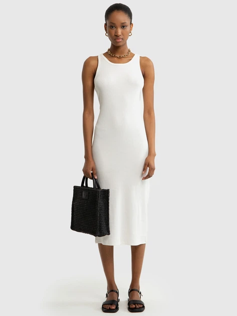 Плаття міді літнє жіноче Big Star Maxinassara M Біле (5900714716141) - зображення 4