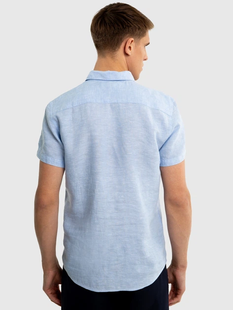 Сорочка літня чоловіча Big Star Linani XL Блакитна (5900714722951) - зображення 2