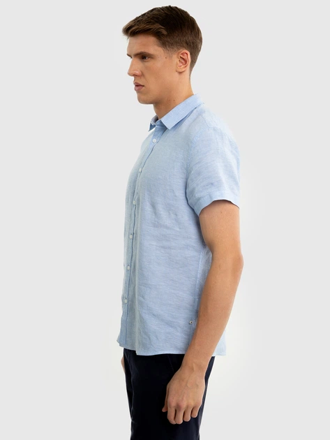 Сорочка літня чоловіча Big Star Linani XL Блакитна (5900714722951) - зображення 3