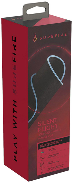 Ігрова поверхня SUREFIRE Silent Flight RGB-320 M Speed/Control Black (0023942488125) - зображення 5