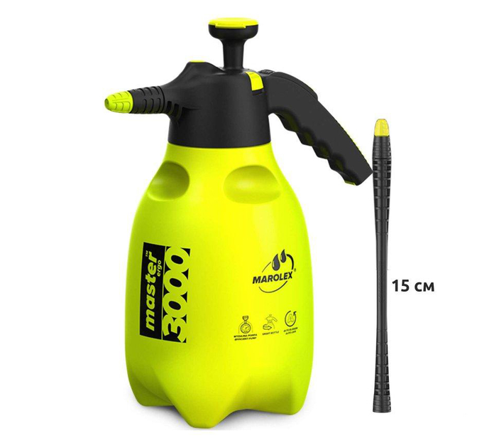 Опрыскиватель Marolex Master Ergo 3 л, со штангой 15 см (M3000L15)S017.121 - изображение 1