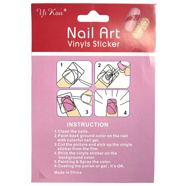 Трафарет Nail Art 402 серебро (виниловые стикеры, наклейки) для дизайна и декора ногтей - изображение 3