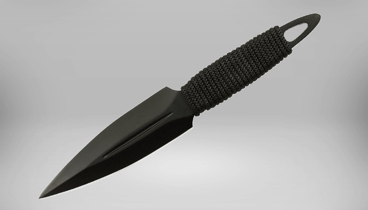 Нож Метательный Black Javelin с паракордовой рукоятью в чехле. - изображение 2