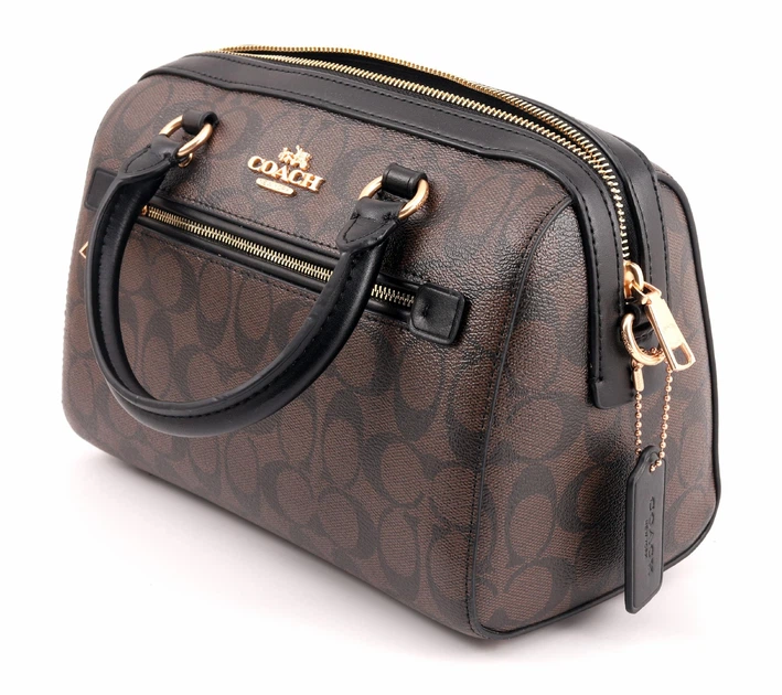 Сумка Coach Rowan Satchel In Signature Canvas коричневая - изображение 2