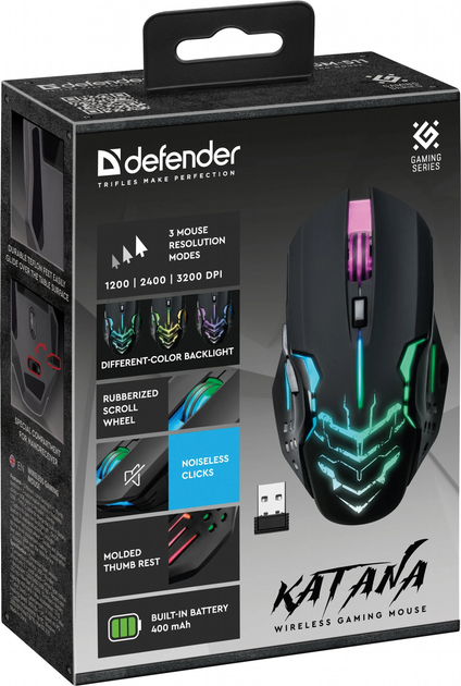 Mysz Defender KATANA GM-511 Wireless Black (4745090822755) - obraz 10