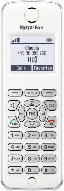 Telefon IP DECT AVM FRITZ!Fon M2 White (20002511) - obraz 2