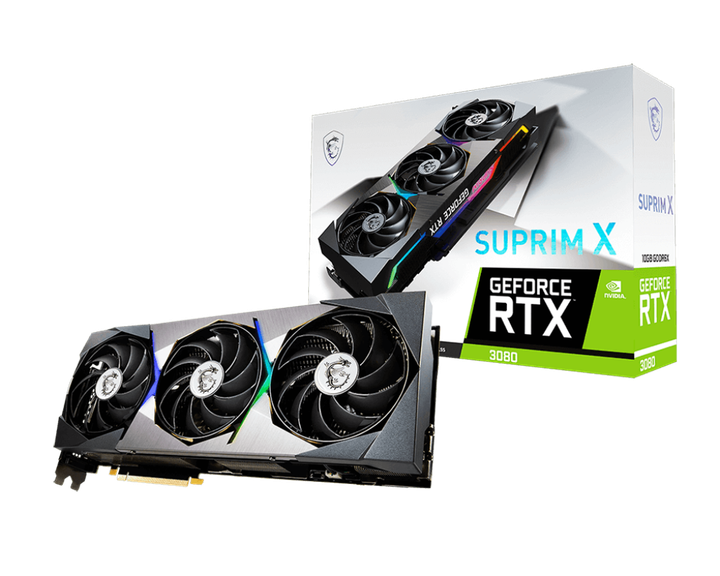 Видеокарта RTX 3080 MSI Suprim X 10GB new - Фото 1 Видеокарта RTX 3080 MSI Suprim X 10GB new - зображення 1