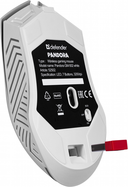 Миша Defender PANDORA GM-502 Wireless White (4745090822717) - зображення 6