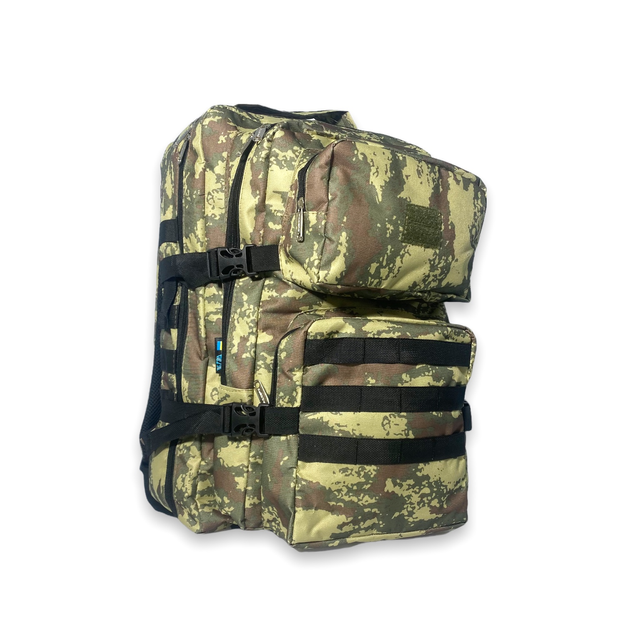 Тактичний штурмовий рюкзакT147 два відділи, дві кишені, додаткове кріплення розм 50*35*30 см камуфляж - изображение 2