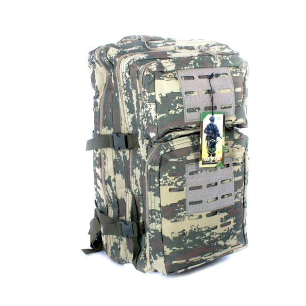 Тактичний рюкзак 18051-1 армійський два відділення фронтальні кишені 35л Розмір 50*30*23,камуфляж - изображение 2