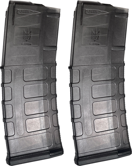 Набор из 2-х магазинов для AR15 Strata 22 Kit с плоской заглушкой 5.56x45 мм 30 патронов Полупрозрачный черный (2185490000025) - изображение 1