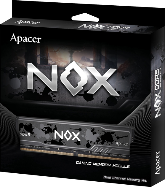 Pamięć Apacer DDR5-5600 65536MB PC5-44800 (Kit of 2x32768) NOX Gray (AH5U64G56C522MBAA-2) - obraz 4