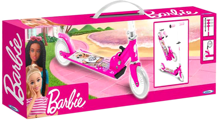 Hulajnoga Pulio Barbie dwukołowa Różowa (3496272000423) - obraz 1