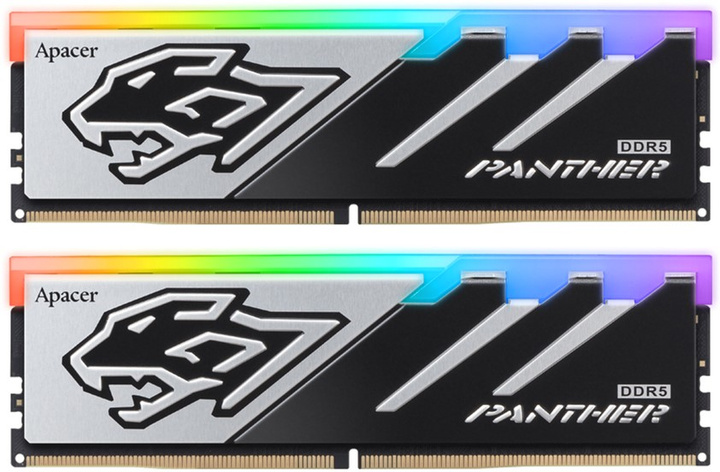 Оперативна пам'ять Apacer DDR5-6400 32768MB PC5-51200 (Kit of 2x16384) Panther RGB (AH5U32G64C5529BAA-2) - зображення 1
