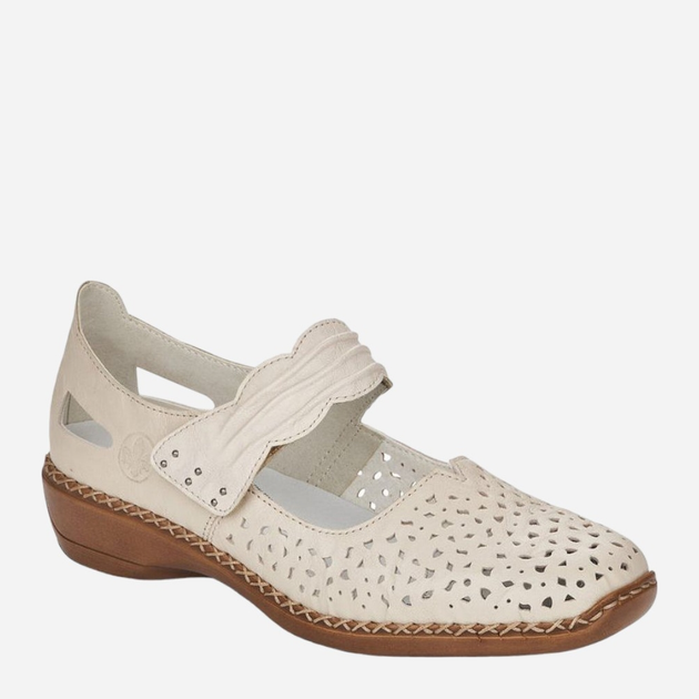 Жіночі туфлі зі шкіри RIEKER rie41399-60 40 Світло-бежеві (4060596309655) - зображення 2