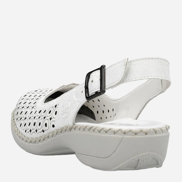 Sandały damskie z zakrytymi palcami RIEKER rie41350-80 41 Białe (4061811311446) - obraz 3