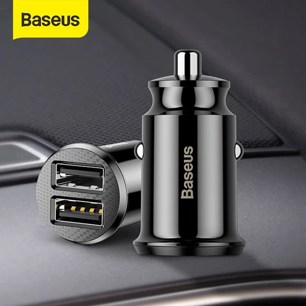 Автомобильное зарядное устройство Baseus 2хUSB 4.8A Grain Pro Black (CCALLP-01) - Фото 8 Автомобильное зарядное устройство Baseus 2хUSB 4.8A Grain Pro Black (CCALLP-01) - изображение 8