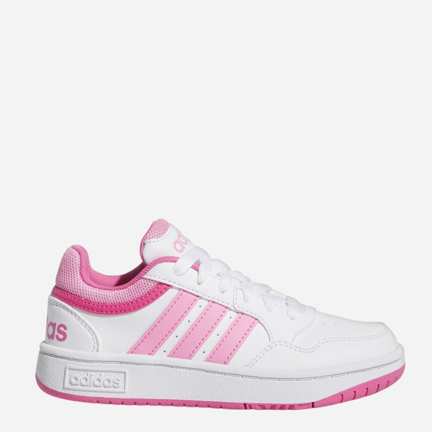 Tenisówki młodzieżowe dla dziewczynki Adidas Hoops 3.0 K IG3827 36.5 Biały/Różowy (4066766568815) - obraz 1