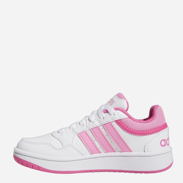 Tenisówki młodzieżowe dla dziewczynki Adidas Hoops 3.0 K IG3827 36.5 Biały/Różowy (4066766568815) - obraz 2