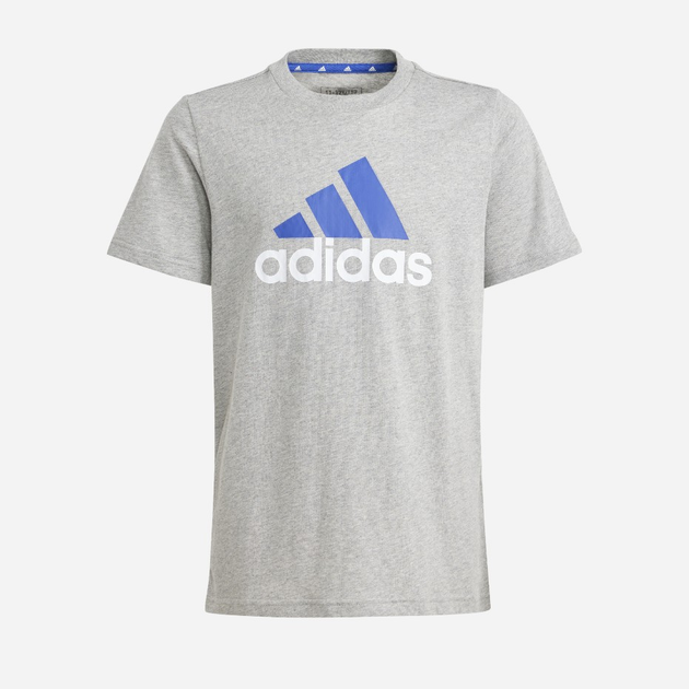 Koszulka młodzieżowa chłopięca Adidas U BL 2 TEE IJ6285 164 cm Szara (4066762203512) - obraz 1