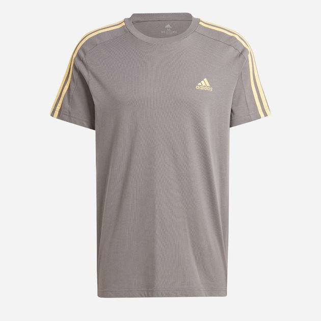 Футболка бавовняна довга чоловіча Adidas M 3S SJ T IS1334 S Какао (4066766988477) - зображення 1