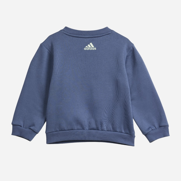 Дитячий теплий спортивний костюм (світшот + штани) для хлопчика Adidas I LIN FL JOG IS2498 80 см Темно-синій/Сірий (4067891907746) - зображення 2