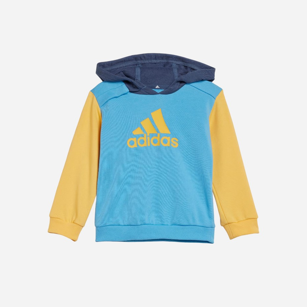 Дитячий спортивний костюм (худі + штани) для хлопчика Adidas I CB FT JOG IS2678 80 см Синій/Жовтий/Блакитний (4067887147149) - зображення 2