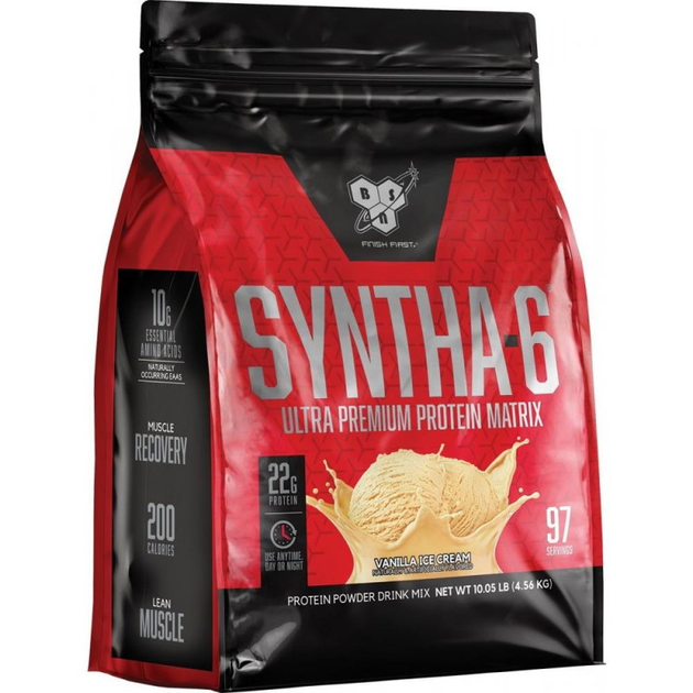 Протеин Syntha-6, 4.54 кг Ванильное мороженое BSN 000285621 – фото ...