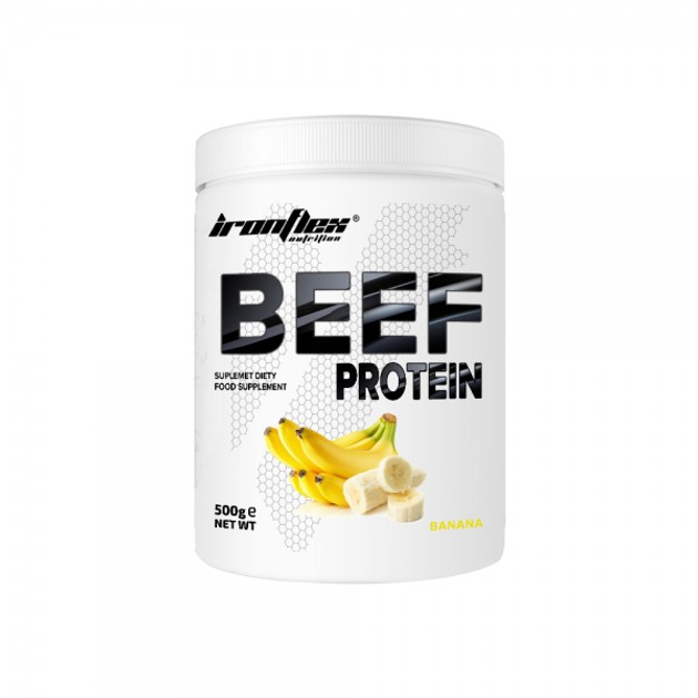 Протеїн Beef Protein, 500 грам Банан IronFlex 000286209 – фото, відгуки ...