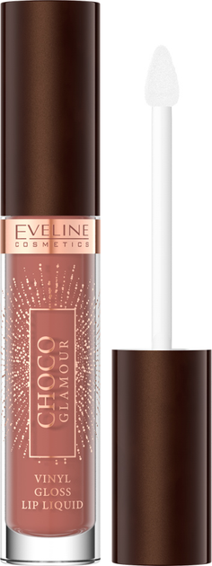 Акція на Вінілова рідка помада Eveline Choco Glamour Vinyl Gloss Lip Liquid 01 Ruby Chocolate 4.5 мл від Rozetka