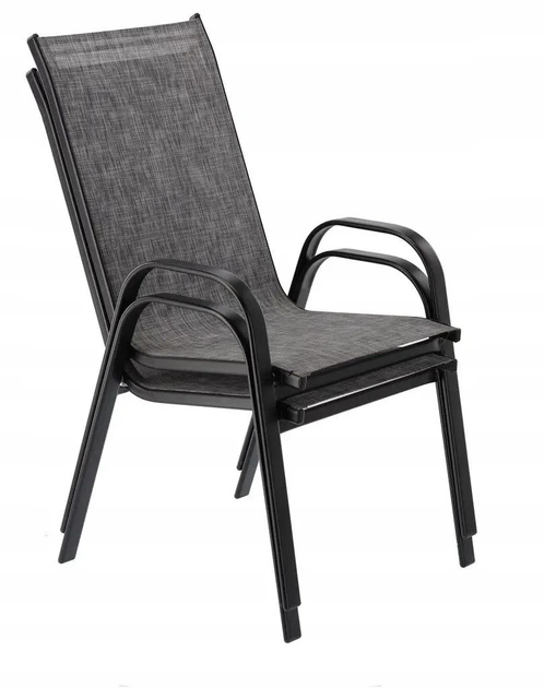 Садове Вуличне Крісло до 120 кг Текстилен GardenLine Majorka Grey Сіре для Балкону Тераси Дачі - зображення 5